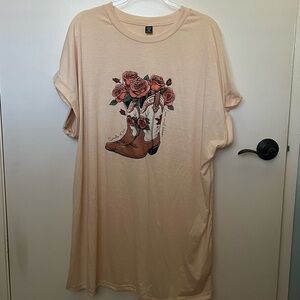 Western T-shirt dress